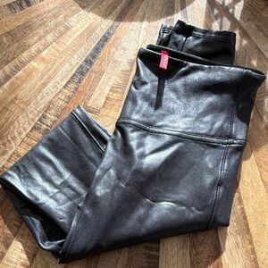 SPANX Shiny Black Leggings